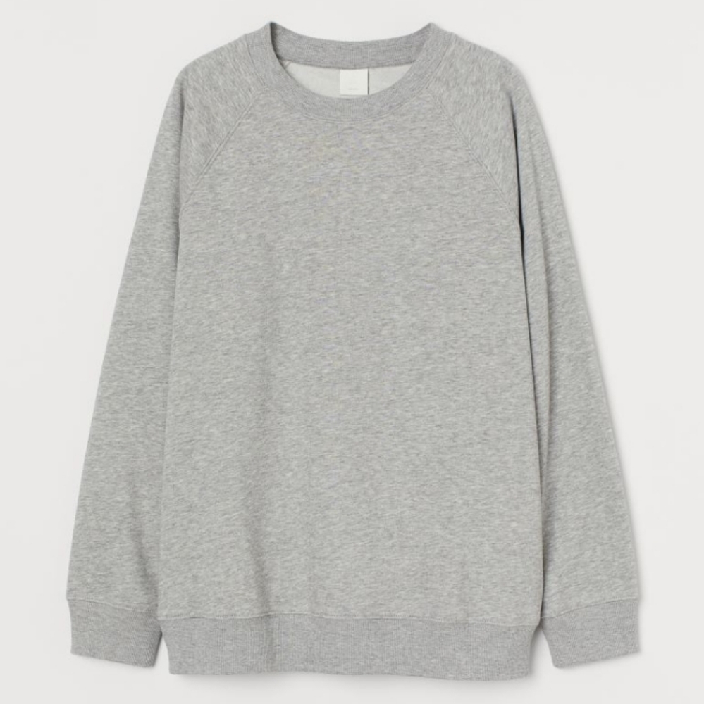 ⛔️Sold⛔️🆕️NWT H&M Sweatshirt in "Gray Melange" - Picture 2 of 12
